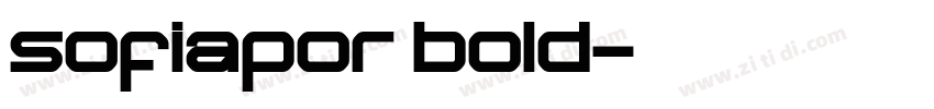 sofiapor bold字体转换
